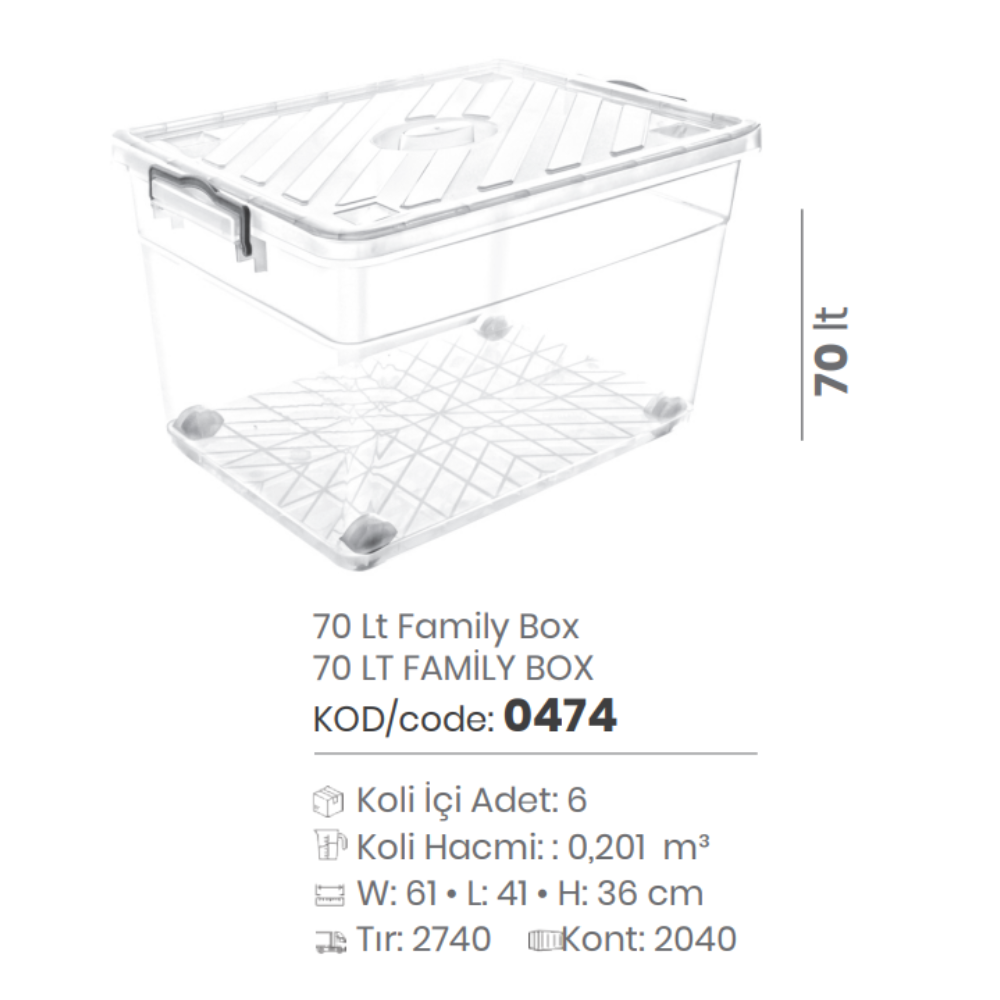 CAJA FAMILIAR DE 70 LT