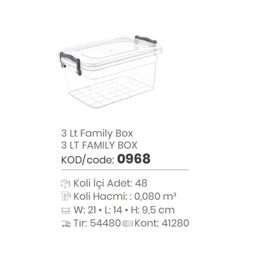 CAJA FAMILIAR DE 3 LT