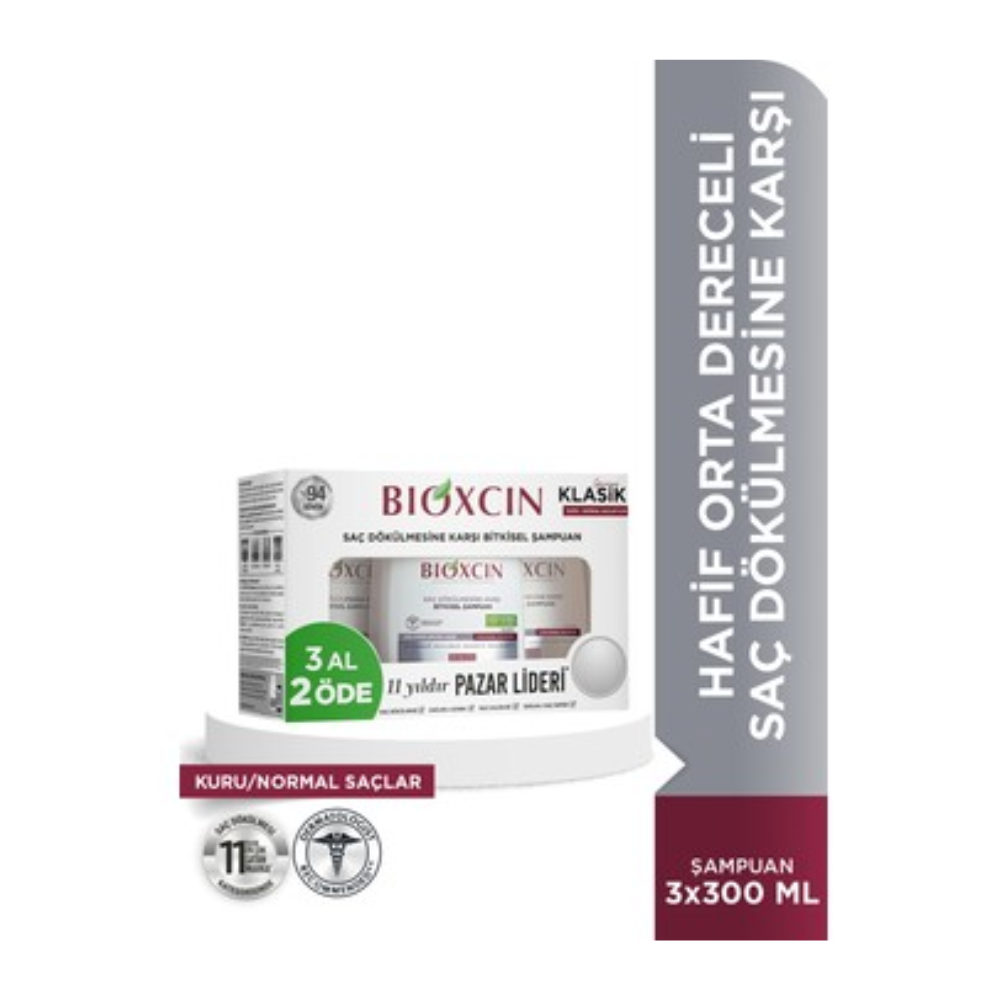 BIOXCIN CHAMPÚ 3X300 ML CLÁSICO SECO Y NORMAL