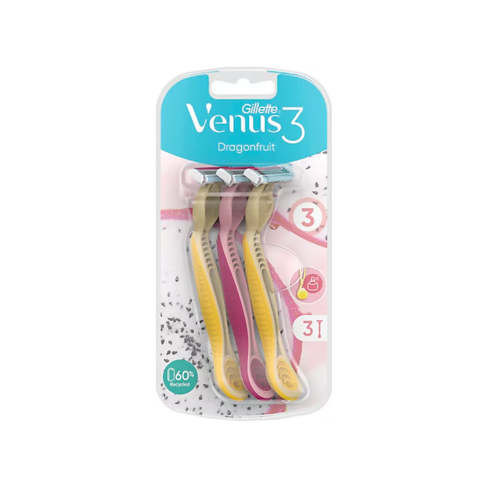 GILLETTE VENUS 3 FRUTA DEL DRAGÓN 3 PZ