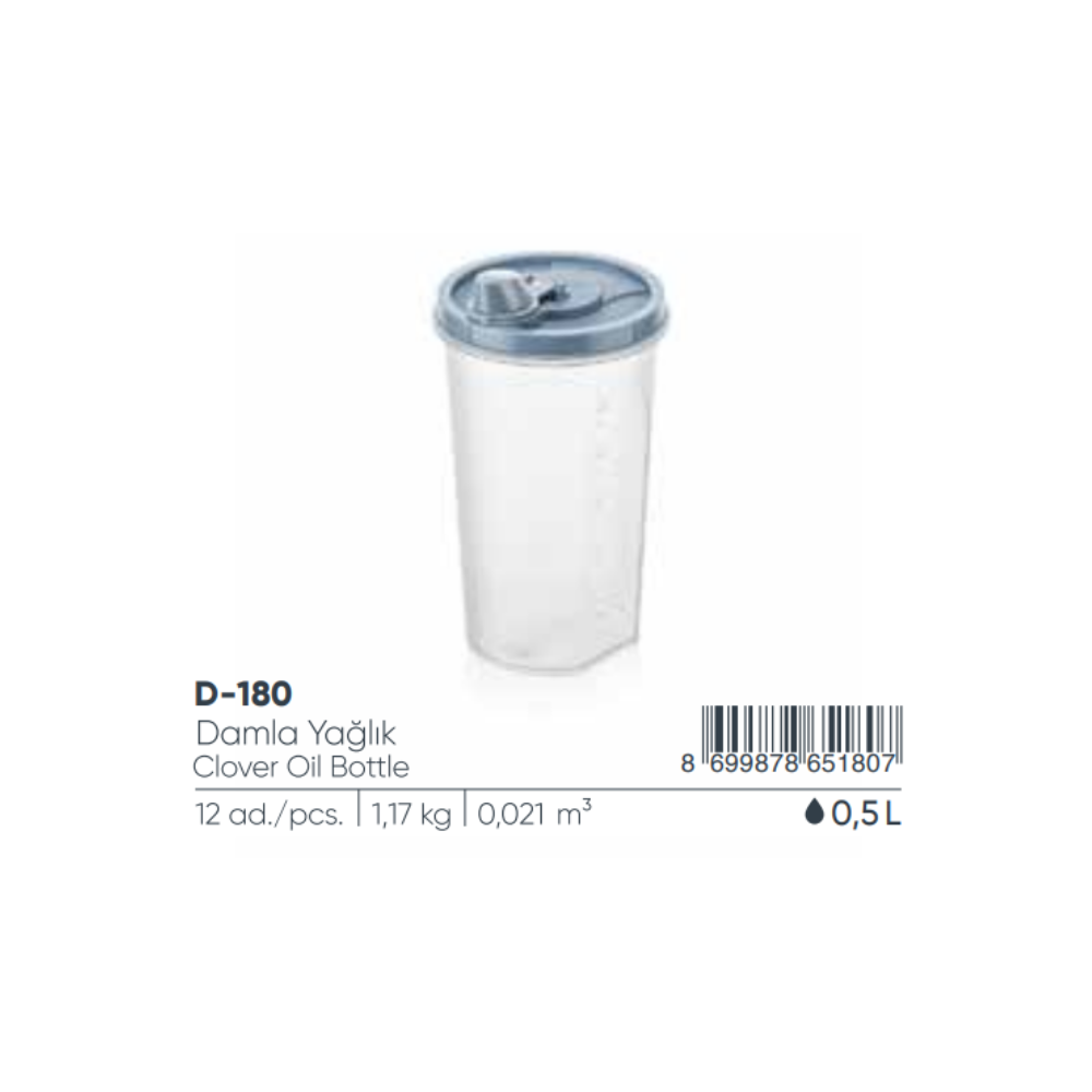 BOTELLA DE ACEITE DE TRÉBOL DAMLA 500 ML