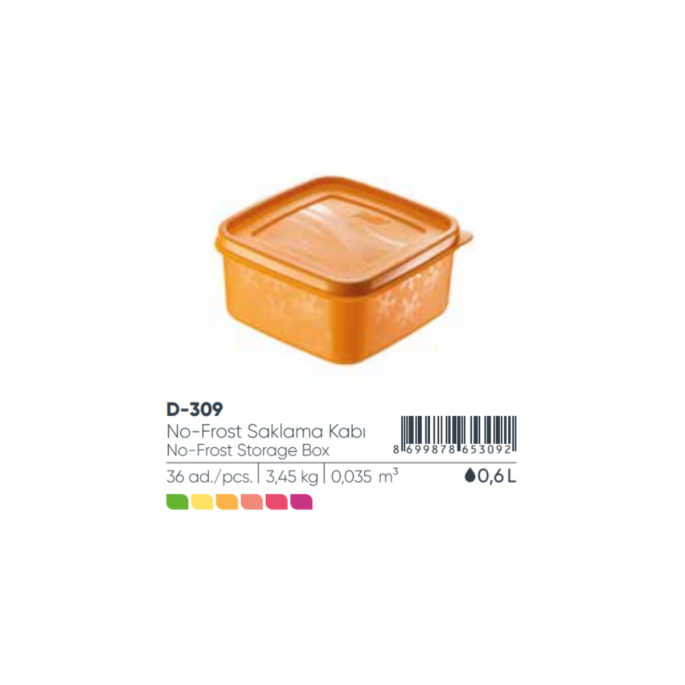 ALASKA CAJA DE ALMACENAMIENTO NO-FROST 600 ml