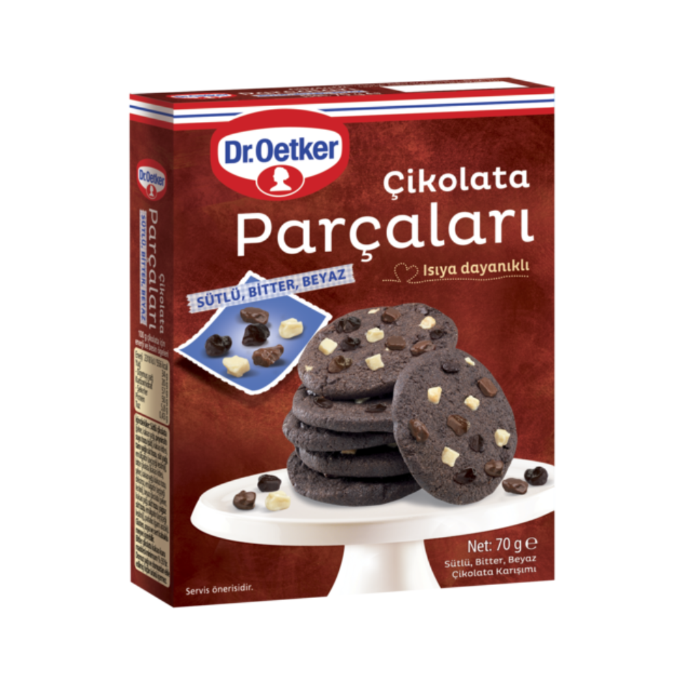 DR. OETKER TROZOS DE CHOCOLATE BLANCO LECHE OSCURO 70 GR