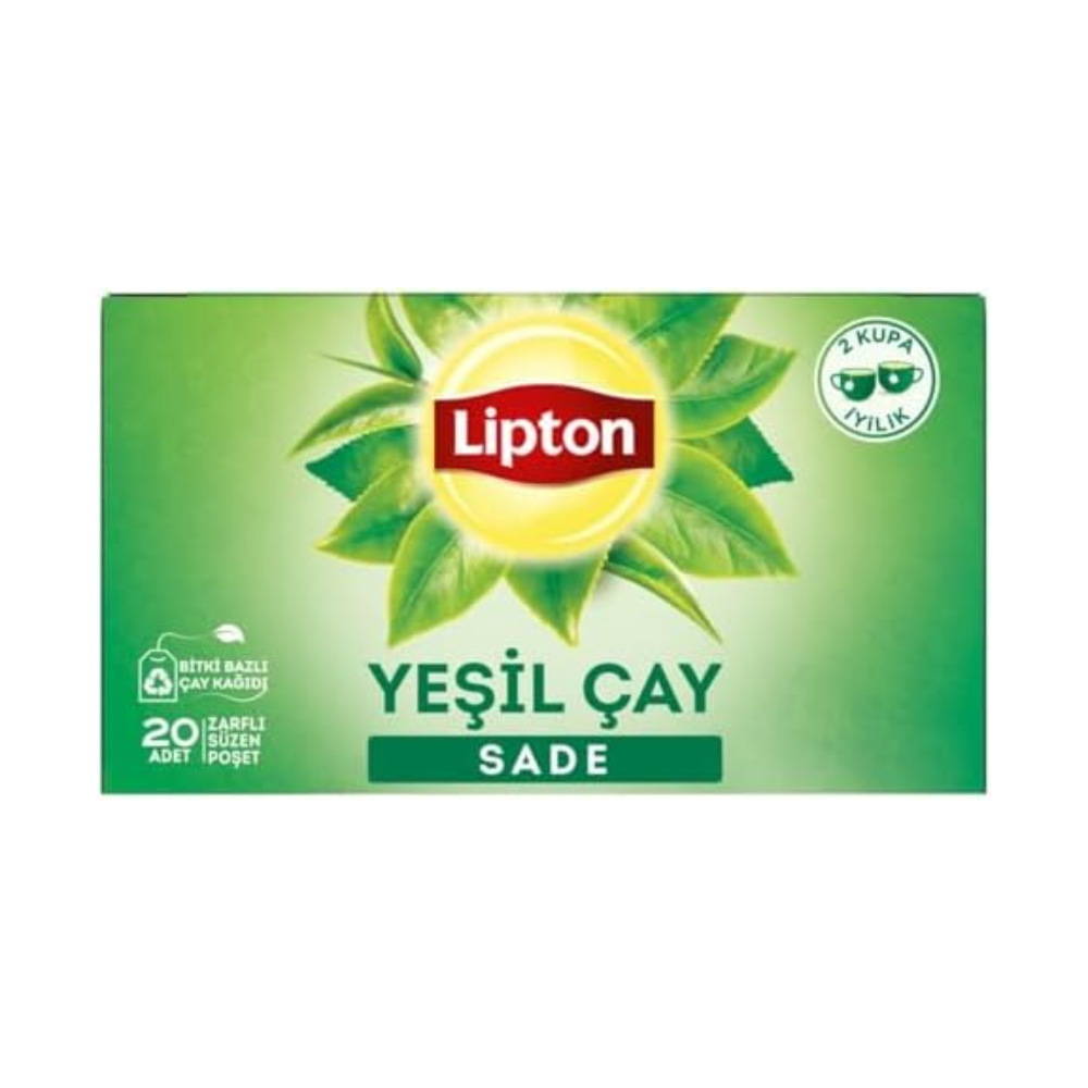 LIPTON TÉ VERDE CLARO LLANO 20 PIEZAS