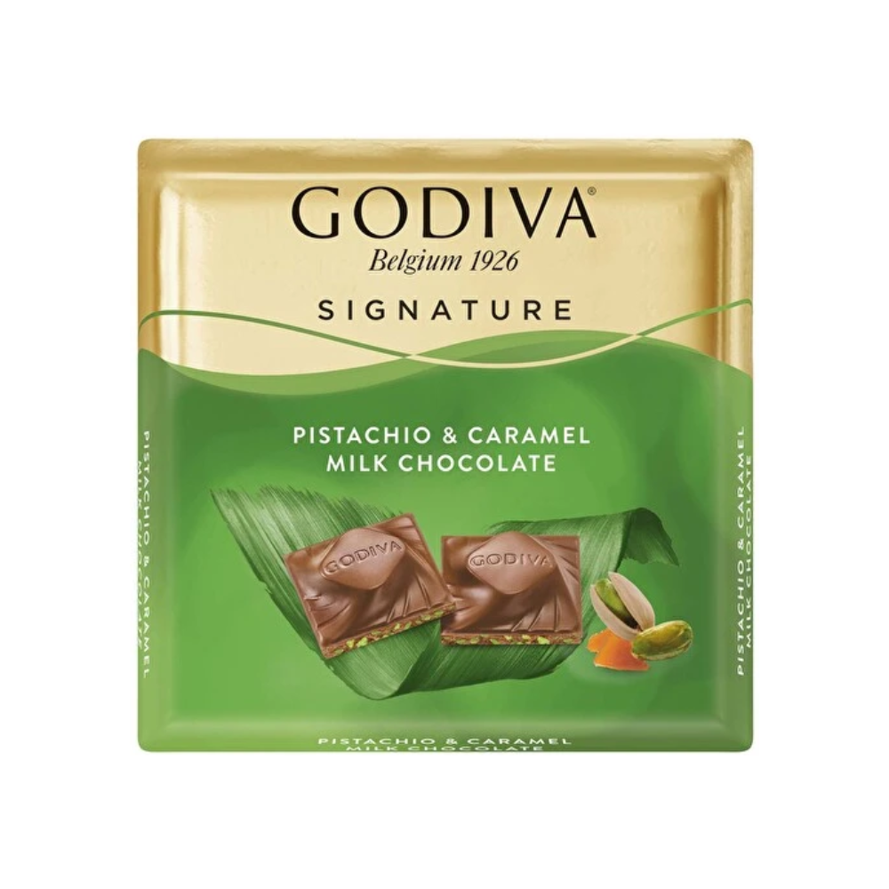 ÜLKER GODIVA PISTACHO CARAMELO CHOCOLATE 60GR