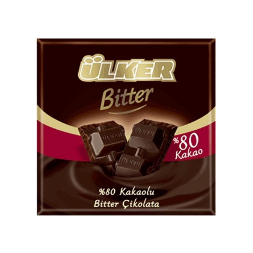 ÜLKER %80 CUADRADO DE CHOCOLATE NEGRO 60 GR