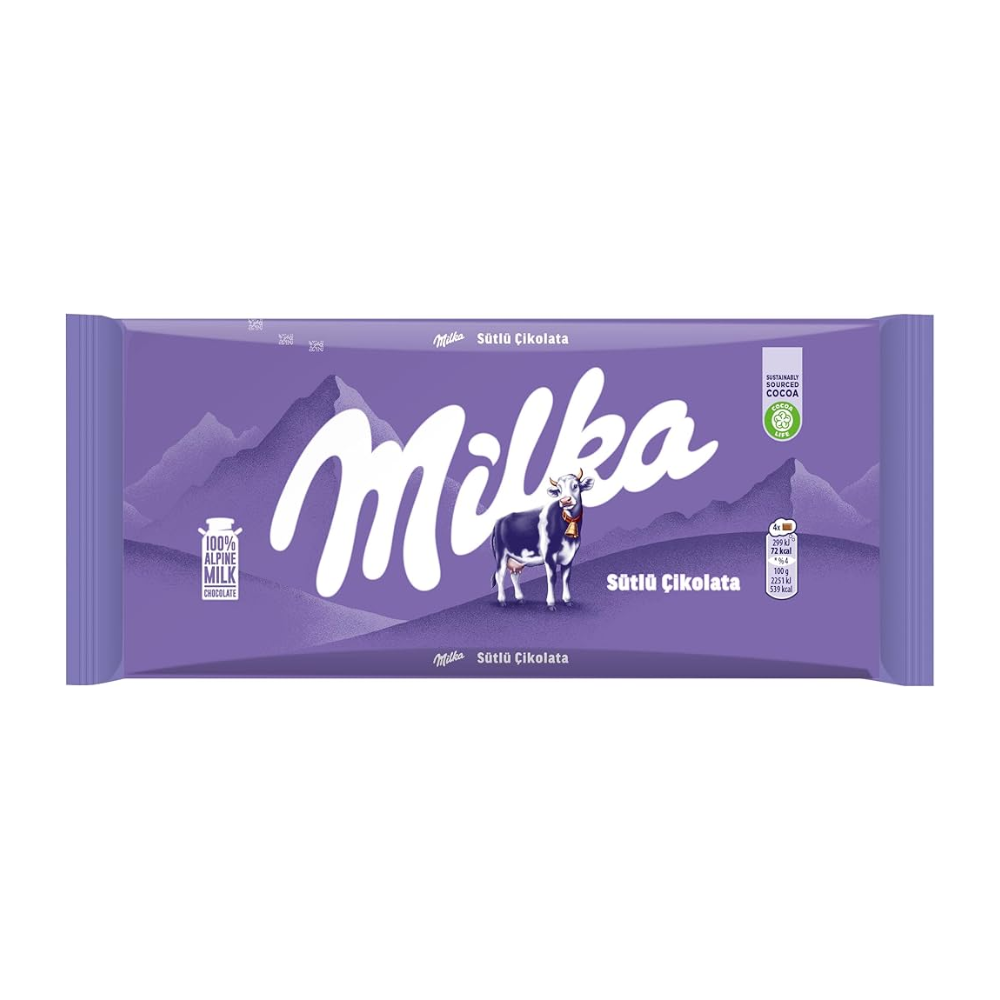 MILKA 80 GR CON LECHE Y CHOCOLATE