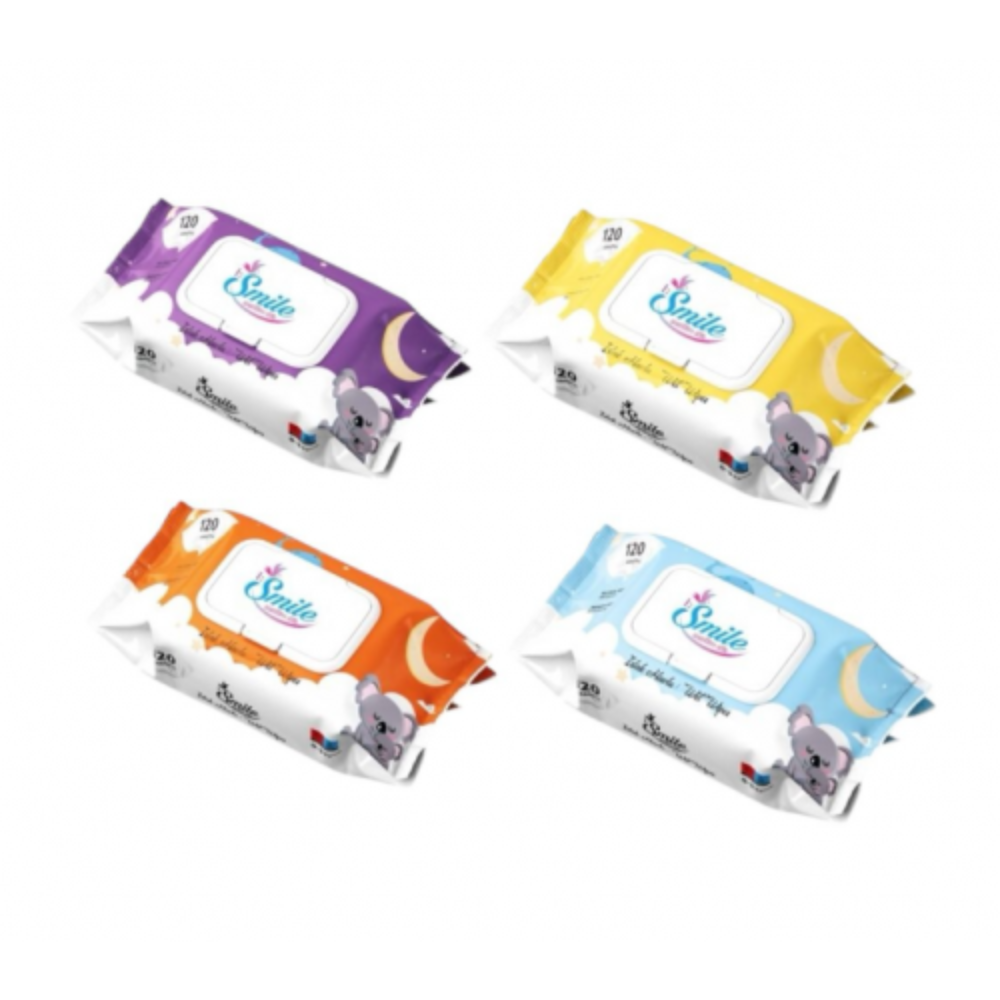 SMILE 120 PCS WET WIPES MIXED