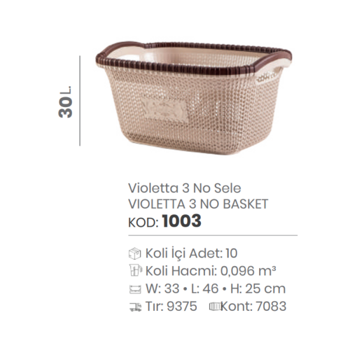 VIOLETTA NO 3 CESTA