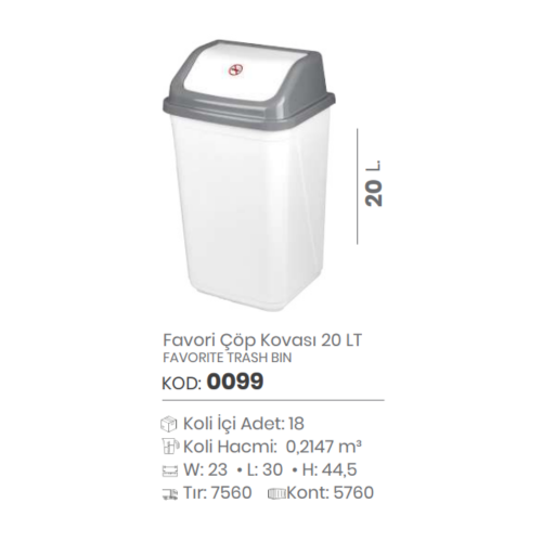 Cubo favorito de 20 litros