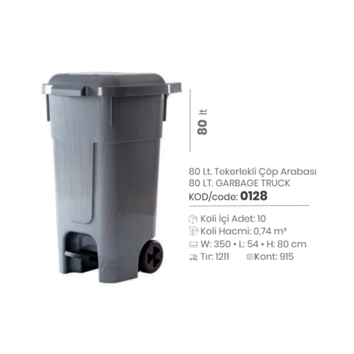CAMIÓN DE BASURA DE 80 LT