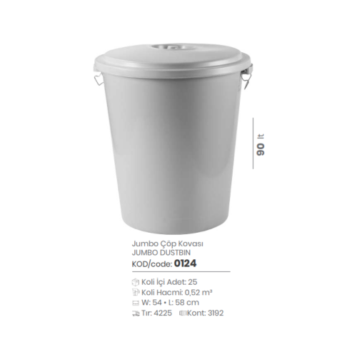 CUBO DE BASURA JUMBO 90 LT