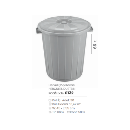 CUBO DE BASURA DE HÉRCULES 65 LT