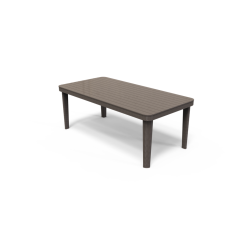 100*200 MESA ELEGANTE RADDAN SIN CRISTAL - Caja 1 PCS