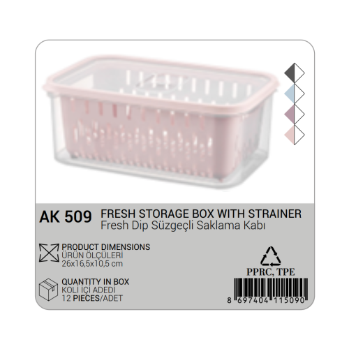 CAJA DE ALMACENAMIENTO FRESCO CON FILTRO (3,5 LT)