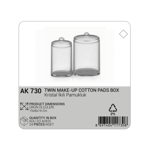 CAJA DE ALGODON DE MAQUILLAJE