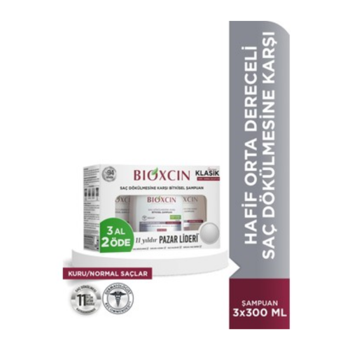 BIOXCIN CHAMPÚ 3X300 ML CLÁSICO SECO Y NORMAL