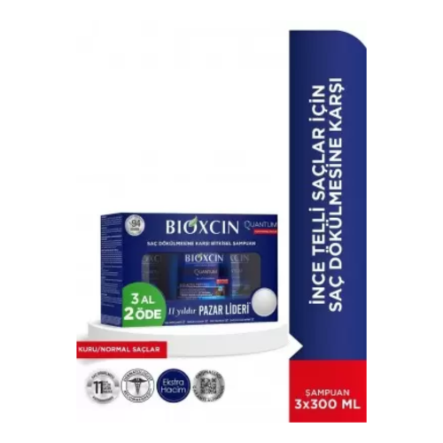 BIOXCIN CHAMPÚ 3X300 ML QUANTUM SECO NORMAL