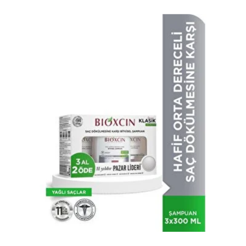 BIOXCIN CHAMPÚ 3X300 ML ACEITOSAS ODE CLASSIC