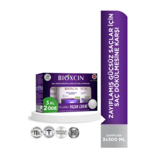 CHAMPÚ BIOXCINA 3X300 ML CON AJO NEGRO
