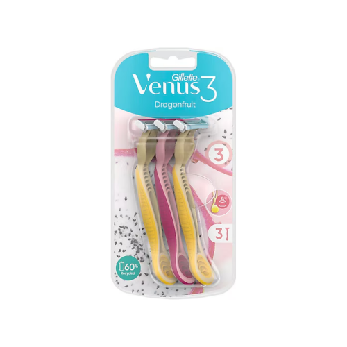 GILLETTE VENUS 3 FRUTA DEL DRAGÓN 3 PZ