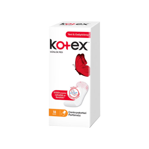KOTEX ALMOHADILLA DIARIA DELGADA 18 PIEZAS SIN PERFUME