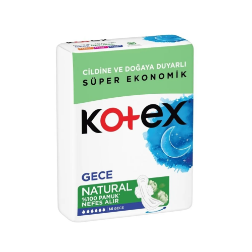 KOTEX NATURAL ULTRA QUADRO NIGHT 14 PIEZAS