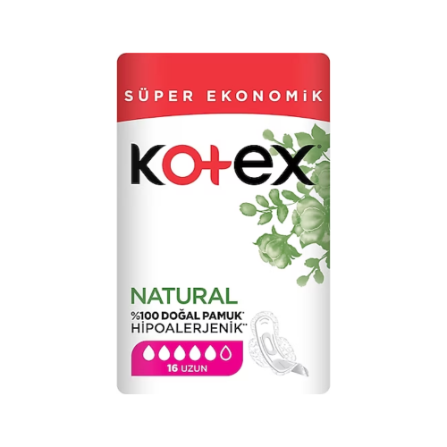 KOTEX NATURAL ULTRA QUADRO LARGO 16 PIEZAS