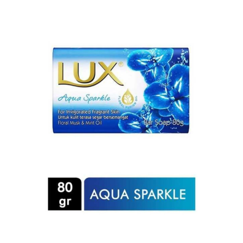 JABÓN EN BARRA LUX 80G AQUA SPARKLE FLOWER MIK Y ACEITE DE MENTA