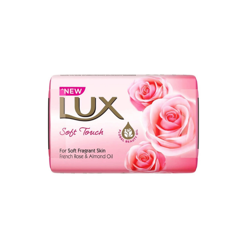 JABÓN EN BARRA LUX 80G ACEITE DE ROSA FRANCESA Y ALMENDRAS SUAVE AL TACTO