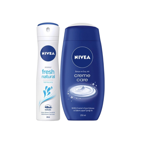 NIVEA DEO 150 ML BYN FRESH + CREAM CARE GEL DE DUCHA 250 ML