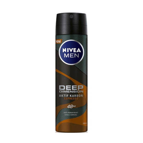 NIVEA SPRAY ERK 150 ML HOMBRE CARBÓN ACTIVADO PROFUNDO
