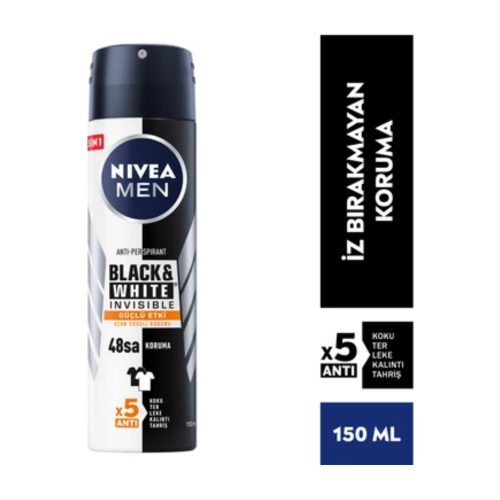 NIVEA SPRAY ERK INV BLANCO Y NEGRO ORIGINAL 150ML