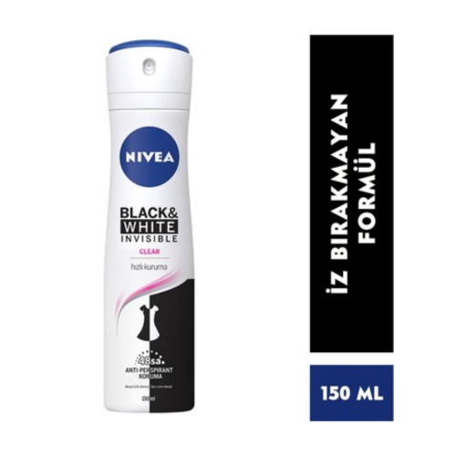 NIVEA SPRAY KDN INV B&W CLARO 150ML
