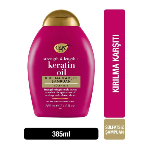 OGX CHAMPÚ ACEITE DE QUERATINA ANTIROTURA 385ML