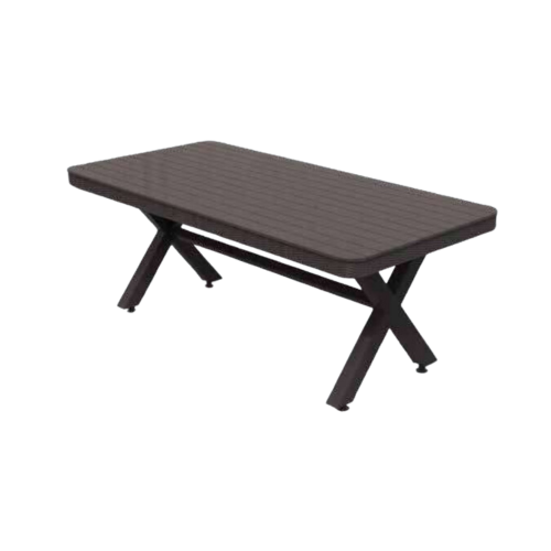 100 * 200 MESA SIN VIDRIO RADDAN DE PATAS CRUZADAS