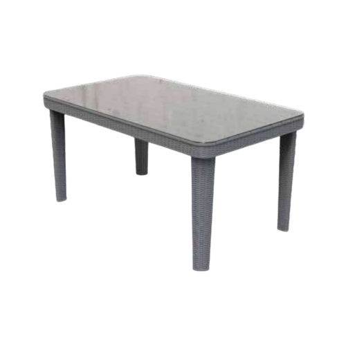90 * 150 MESA DE CRISTAL RADDAN ELEGANTE