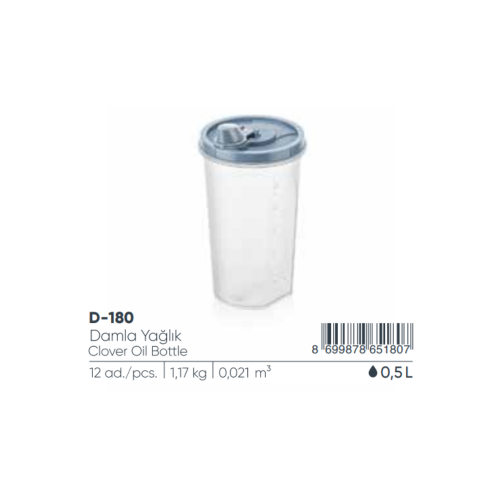 BOTELLA DE ACEITE DE TRÉBOL DAMLA 500 ML