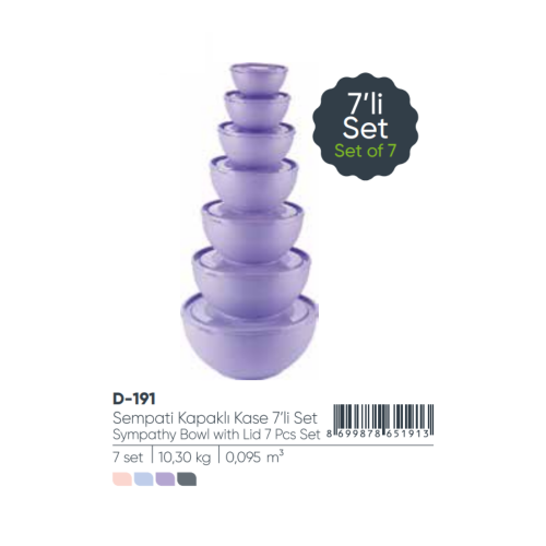 SYMPATYH CUENCO CON JUEGO DE TAPAS 7 PCS
