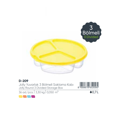 JOLLY 3 CAJA STRAGRIME DIVIDIDA RAOUND 0,7 lt