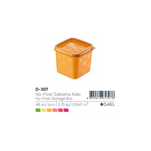 ALASKA CAJA DE ALMACENAMIENTO NO-FROST 450 ml