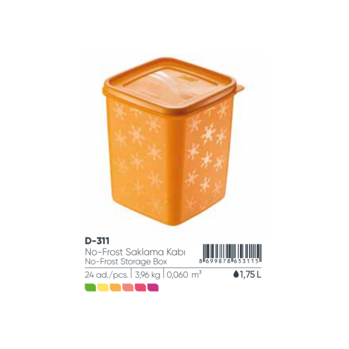 ALASKA CAJA DE ALMACENAMIENTO NO-FROST 1750 ML