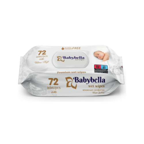 TOALLITAS HÚMEDAS BABYBELLA 72 PIEZAS (BEBÉ)