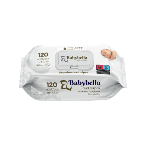 TOALLITAS HÚMEDAS BABYBELLA 120 PIEZAS (BEBÉ)