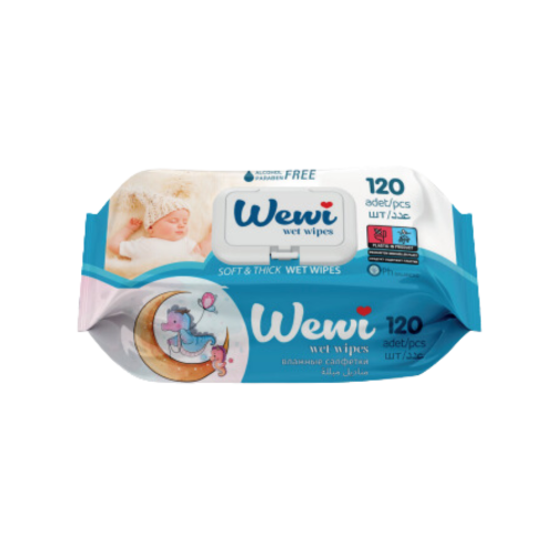 WEWİ TOALLITAS HÚMEDAS 120 PIEZAS (BEBÉ)