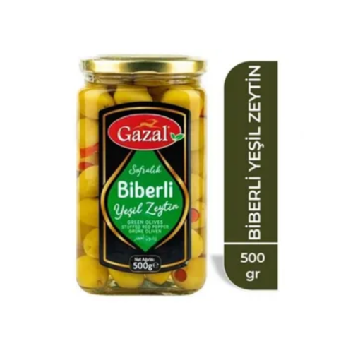 GAZAL 500 GR ACEITUNA CON PIMIENTO VERDE