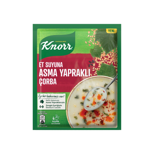 SOPA KNORR CON HOJAS DE PARRA EN CALDO