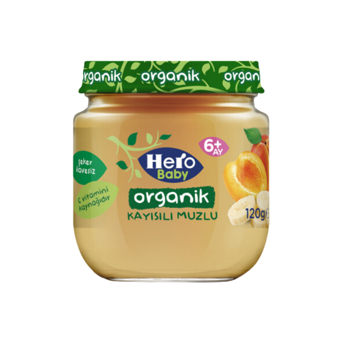 ÜLKER HERO BABY PLÁTANO ALBARICOQUE ECOLÓGICO 120GR