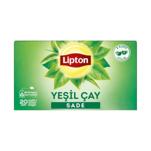 LIPTON TÉ VERDE CLARO LLANO 20 PIEZAS