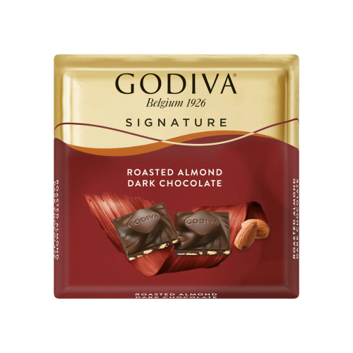 ÜLKER GODIVA CHOCOLATE NEGRO CON ALMENDRA CUADRADA 60GR